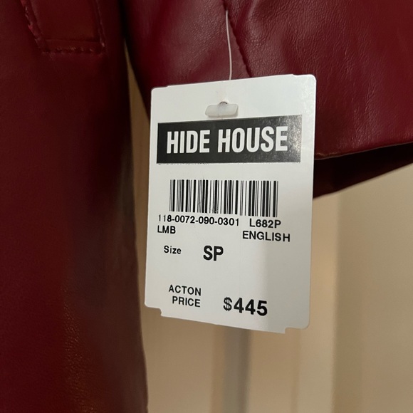 The Hide House Burgundy Red leather jacket - Picture 4 of 5